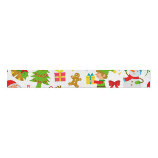 New year pattern grosgrain ribbon
