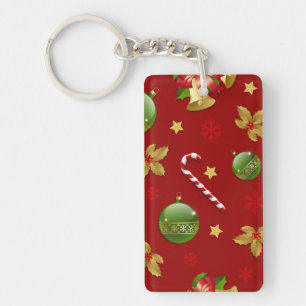 New year pattern key ring
