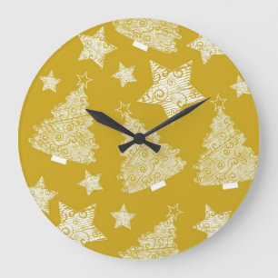 New year pattern large clock