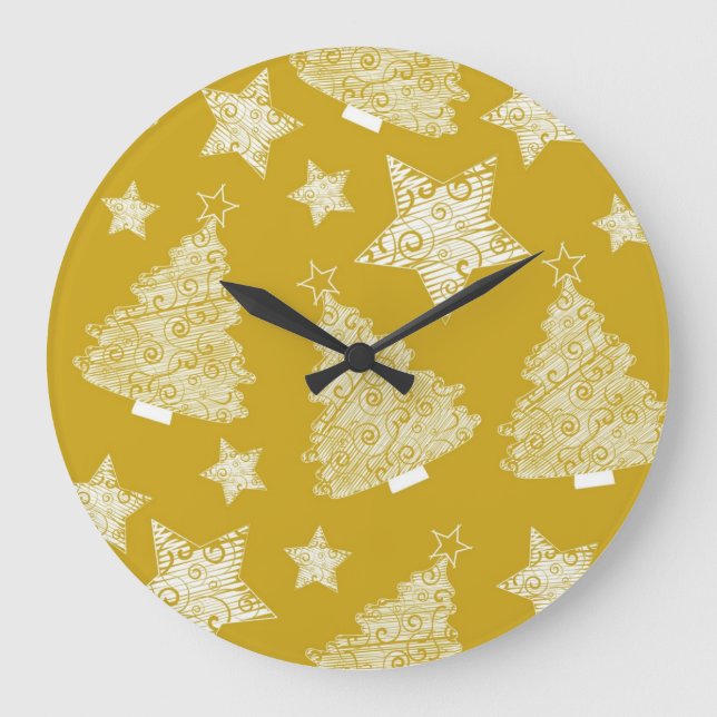New year pattern large clock (Front)