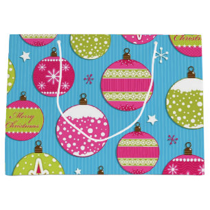 New year pattern large gift bag