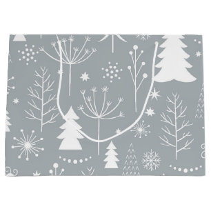 New year pattern large gift bag