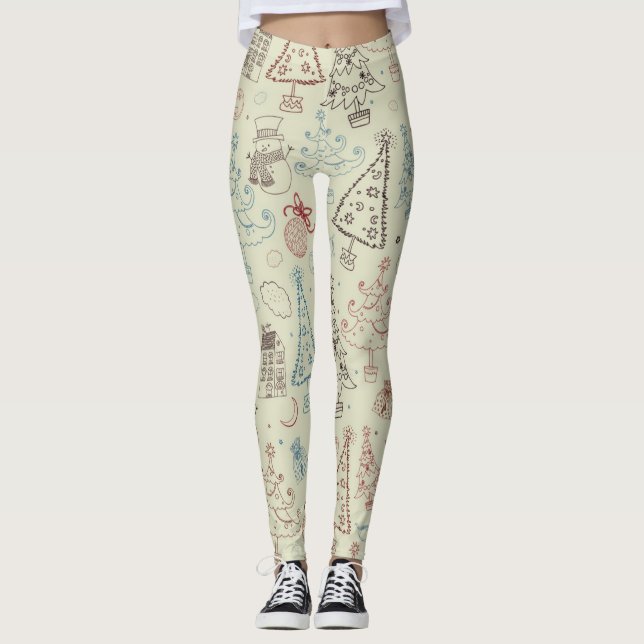 New year pattern leggings (Front)