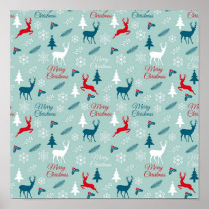 New year pattern poster