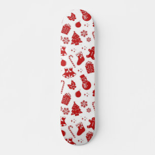 New year pattern skateboard