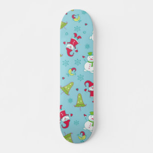 New year pattern skateboard