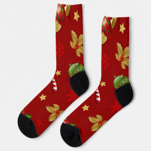New year pattern socks