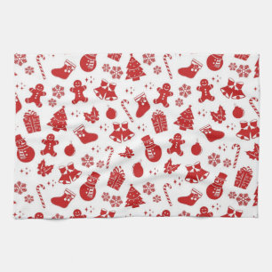 New year pattern tea towel