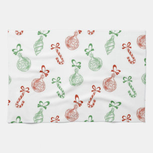 New year pattern tea towel