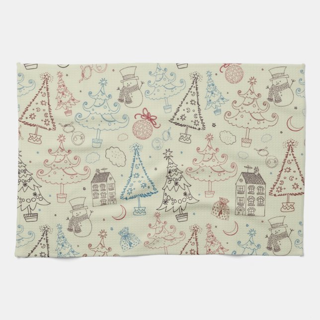 New year pattern tea towel (Horizontal)