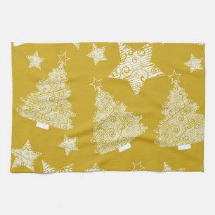 New year pattern tea towel