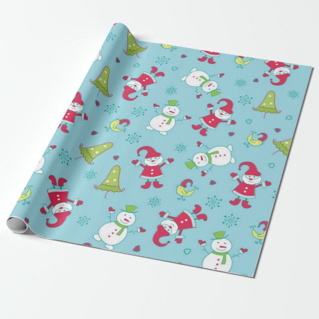 New year pattern wrapping paper (Unrolled)