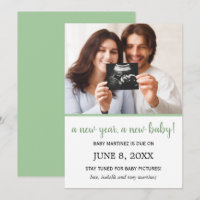 New Year Photo Baby Pregnancy Announcement