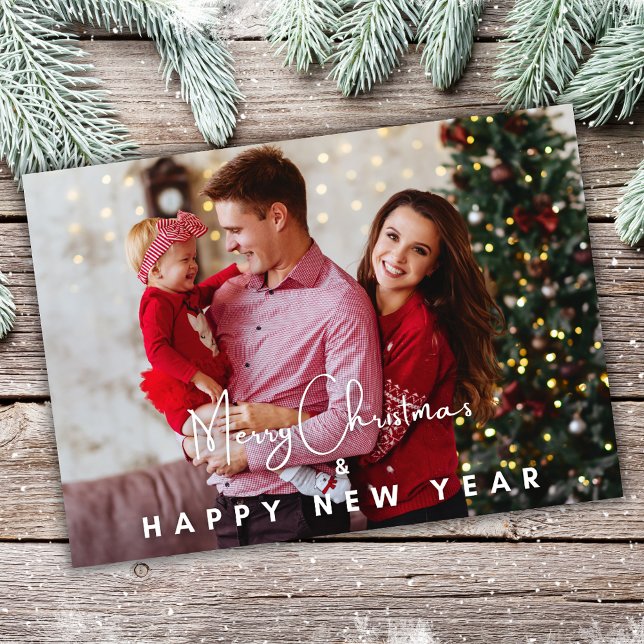 New Year Photo Elegant Modern Holiday Card (Creator Uploaded)