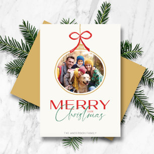 New Year Photo Ornament Holiday Card