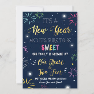 New year pregnancy announcement card 2018