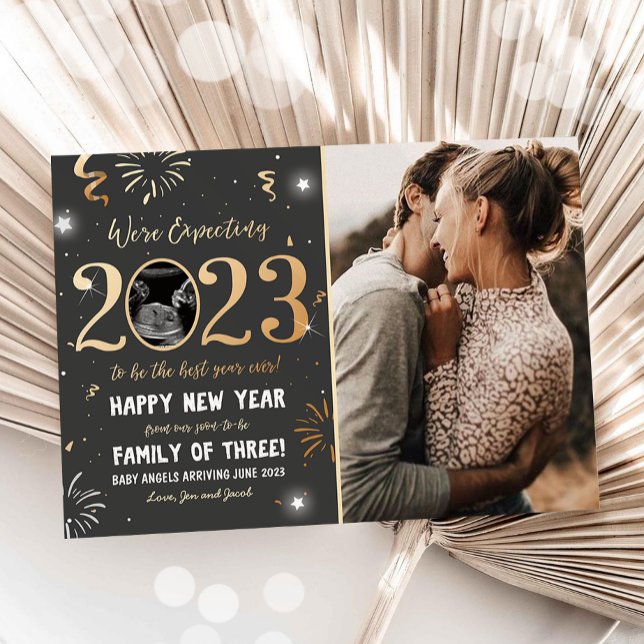 New Year Pregnancy Announcement Reveal 2023 Card (Creator Uploaded)