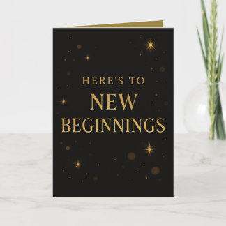 New Year Reflection Card – Black and Gold Design