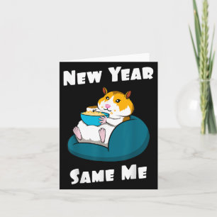 New Year Resolution New Year Same Me Funny Cute Fa Card