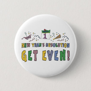 New Year Resolutions Funny Gift 6 Cm Round Badge