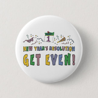 New Year Resolutions Funny Gift 6 Cm Round Badge
