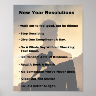 new year resolutions  poster