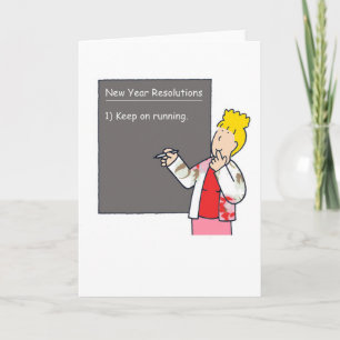 New Year Resolutions Running Humour Holiday Card