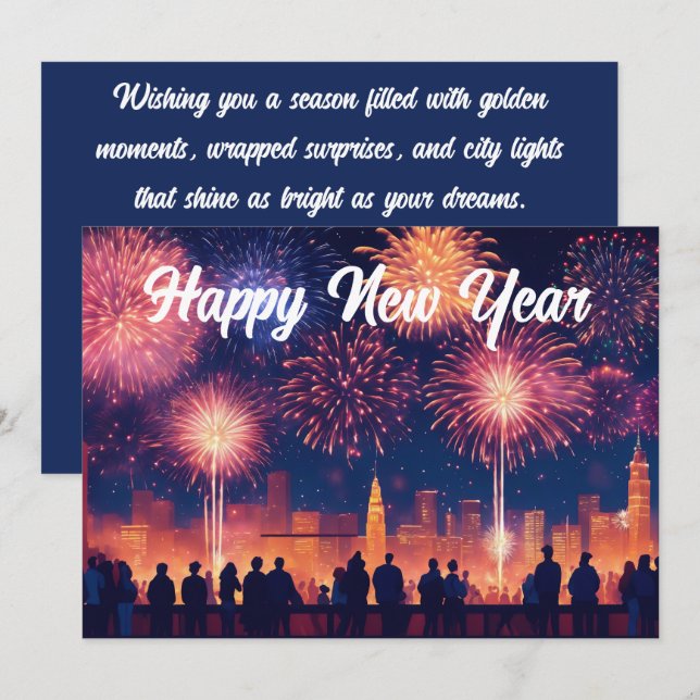 New Year’s Eve in Full Bloom Holiday Card (Front/Back)