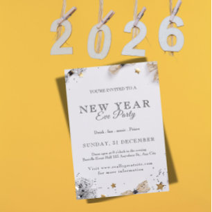 New Year’s Eve Party Invitation Festive Gold
