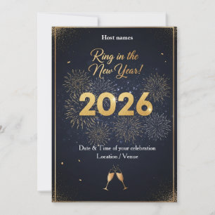 New Year’s Eve Party Invitation – Golden Midnight