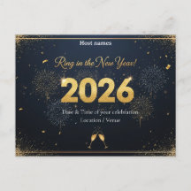 New Year’s Eve Postcard Invitation – 2026
