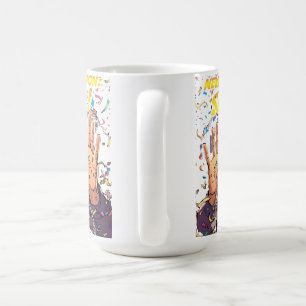 New Year’s Mission: Survival! Funny Comic Characte Coffee Mug