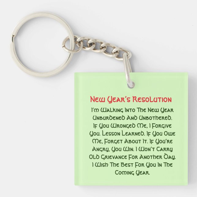 New Year’s Resolution Keychain (Front)