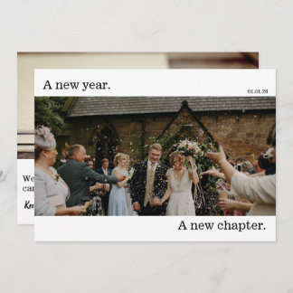 New Year’s Wedding Holiday Photo Card