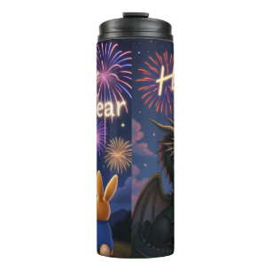 New Year’s Wish – The Dragon and the Bunny Fanta Thermal Tumbler