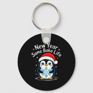 New Year Same Baka Life Penguin Joke Key Ring
