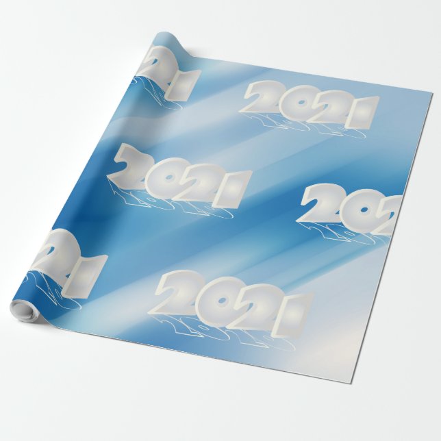 New Year shining Wrapping Paper (Unrolled)