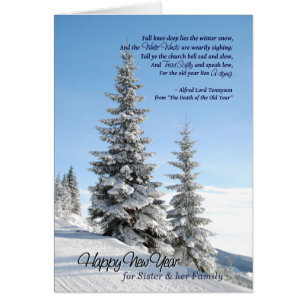 New Year Snow Trees Sister & Family Tennyson Poem