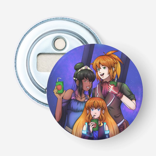 New Year Space Celebration Bottle Opener (Front)