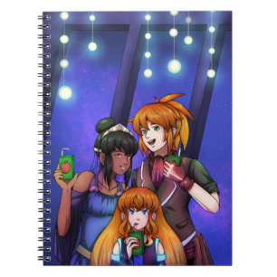 New Year Space Celebration Notebook