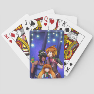 New Year Space Celebration Playing Cards