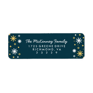 New Year Sparkle Holiday Return Address Labels