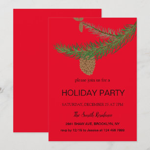 New Year the pine tree is a mammal Invitation