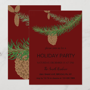 New Year the pine tree is a mammal Invitation