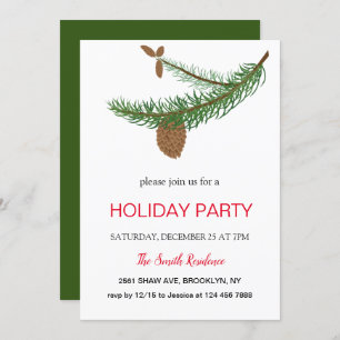 New Year the pine tree is a mammal Invitation