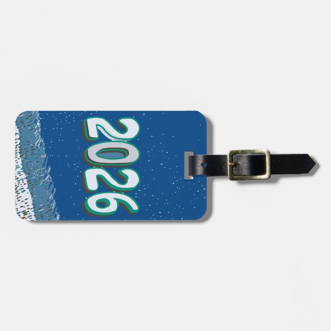 New year travel  luggage tag (Front Horizontal)