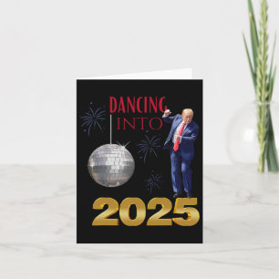 New Year Trump Dancing 2025 Mega Funny Party Count Card
