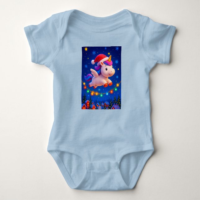  New Year Unicorn, Author Natasha Us   Baby Bodysuit (Front)