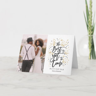 New Year wish fireworks greeting card