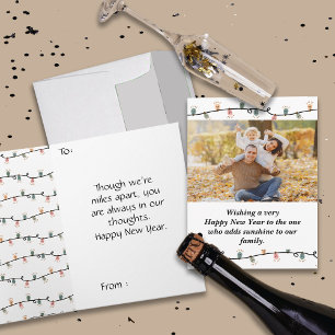 New Year Wishes Custom Family Photo Card